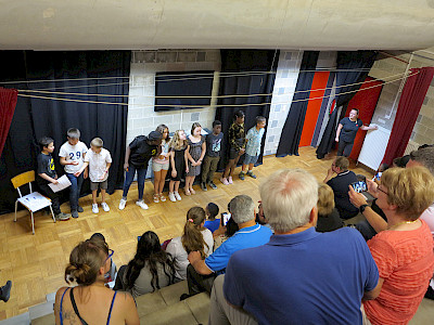 Presentation of the film The Night of Spirits made during the workshops, at the Fancy Fair of the school, on Saturday 4th of June.